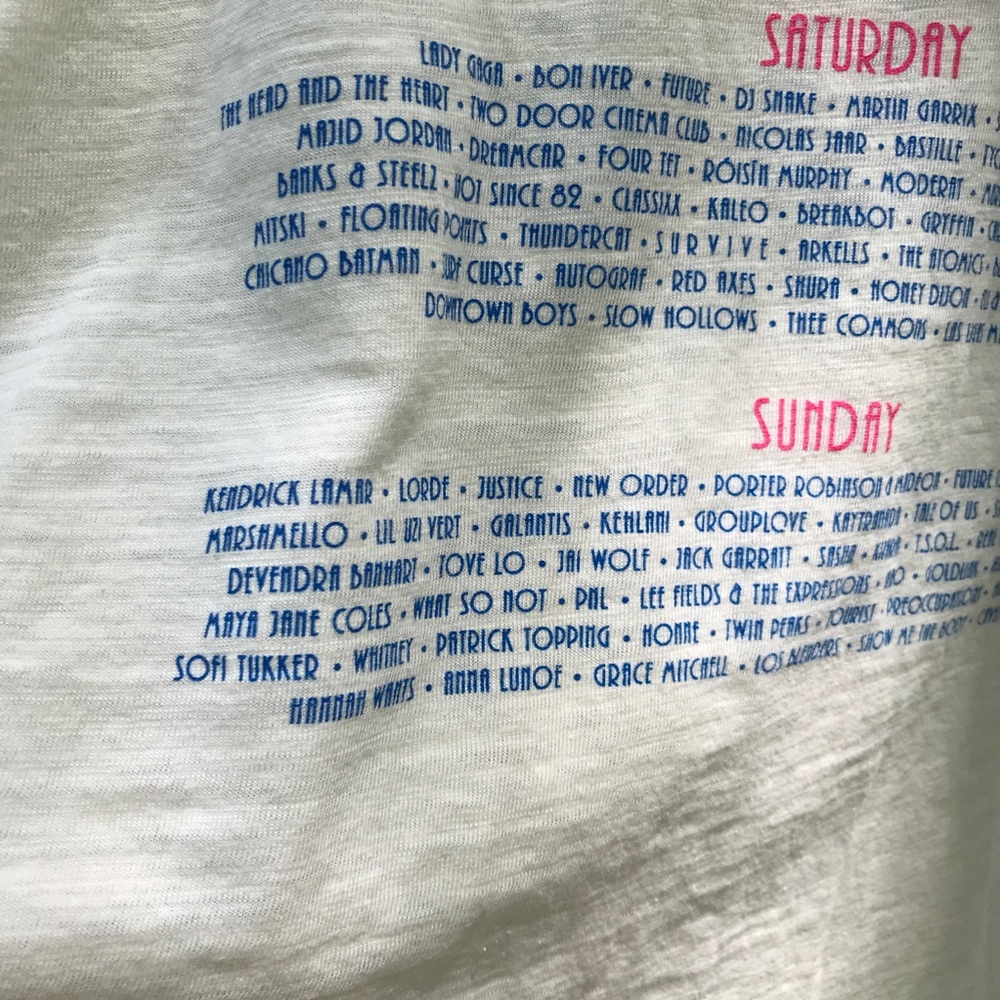 Coachella Women's Cream Graphic Muscle Tank - Palm Tree Print - Picture 6 of 7